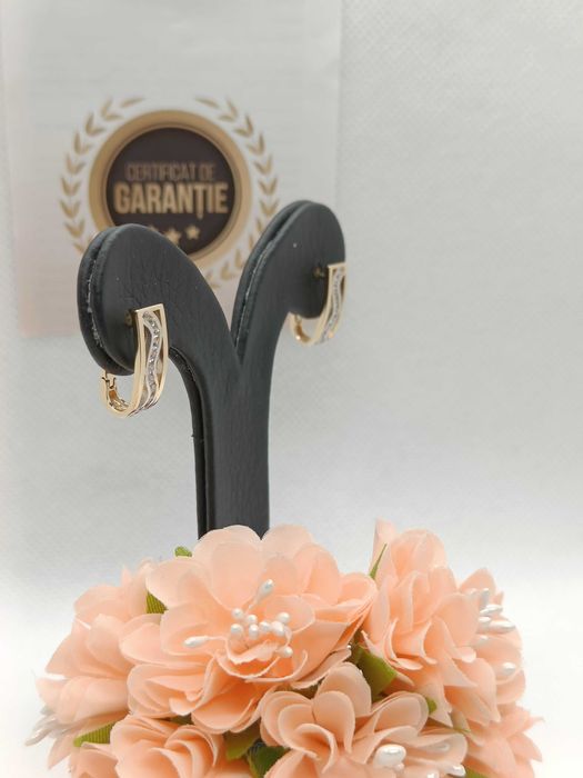 Cercei aur 14K 3.37g (Ag16 Moldova b33677.4) - Garantie 2 ani!