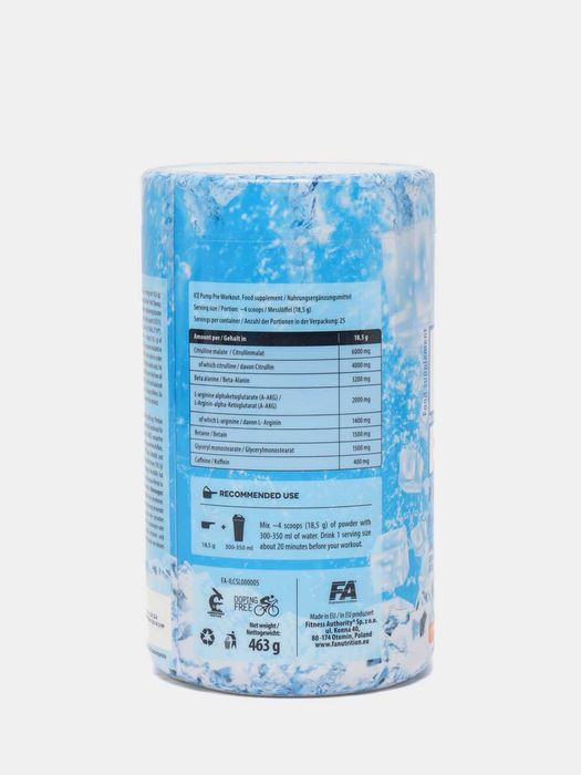 Ice Pump от FA 463грамм предтреник преворкаут энергетик