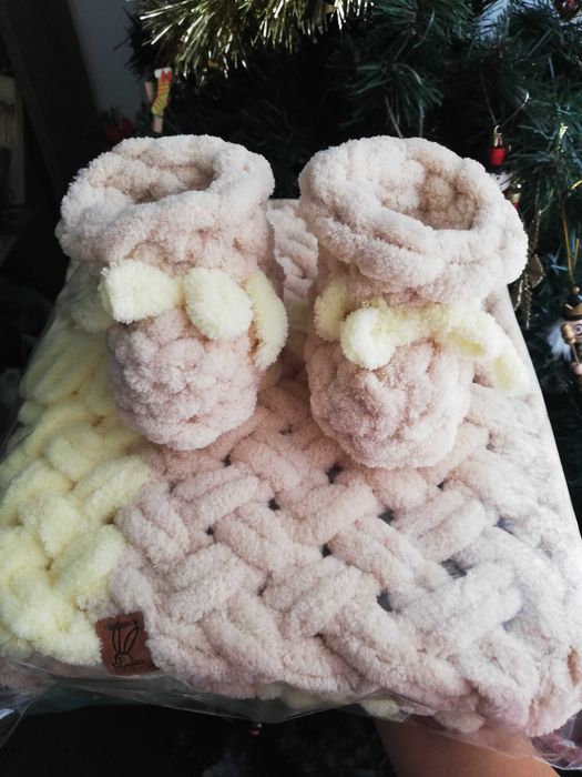 Одеялце за бебе от прежда Ализе пуфи (Alize puffy)