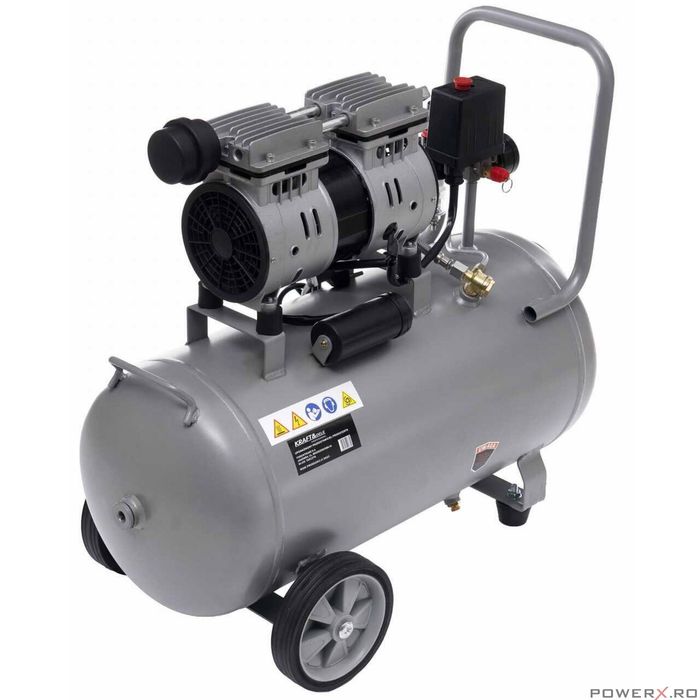 Compresor de aer cu 2 pistoane, 50 litri, 290 l/min, 1,5 kW, Kraft