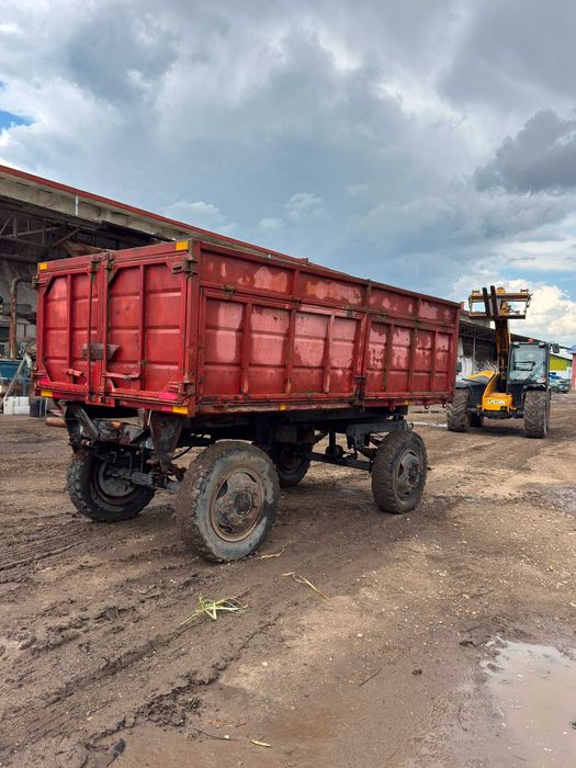 Remorcă agricolă 2 axe, benă înaltă robustă, pentru cereale și transport agricol