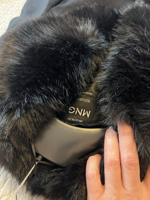 Черно палто Mango S- р-р