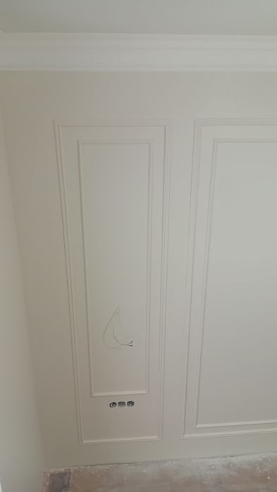 Обои, галтели, шпатлёвка