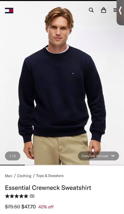 Продаю tommy hillfiger Essential Crewneck Sweatshirt