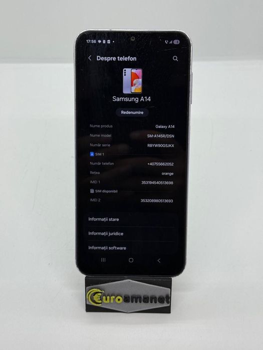 Telefon mobil Samsung Galaxy A14, Dual SIM, 4GB RAM, 128GB, 4G -A-