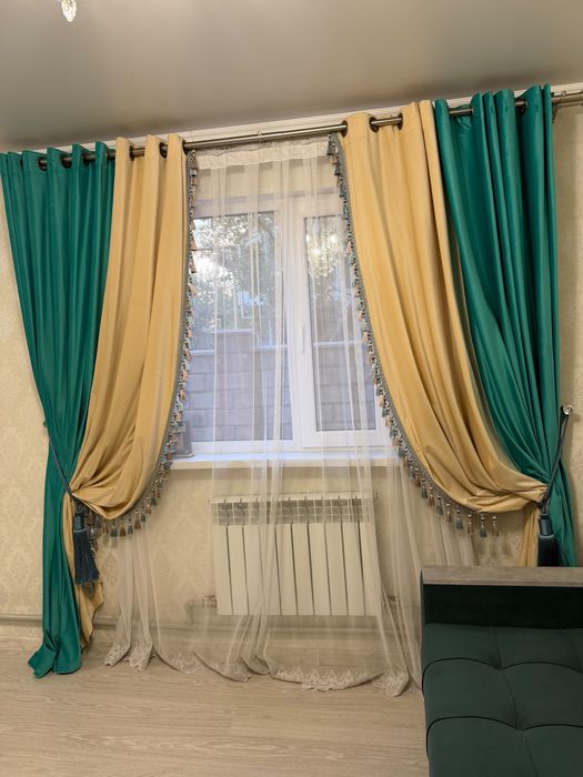 Шторы с карнизом Ширина 2*50, высота2,45