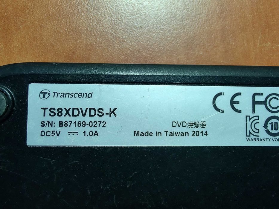 Dvd Writer extern Transcend TS8XDVDS-K,USB 2.0, slim, negru