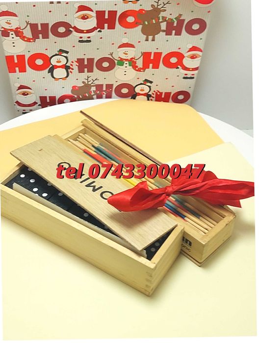 Pachet Cadou Gift  Joc Marocoo mikadoSi Domino  Transport Gratu