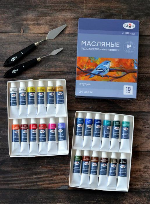 Краски Масляные художественные Гамма Студия 18 цветов