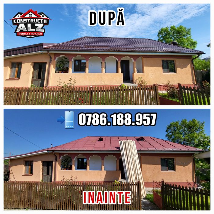 Constructii ALZ / Reparatii Urgente Acoperis / Montaj Rapid / Garantie / Mansardări / Jgheaburi & Burlane