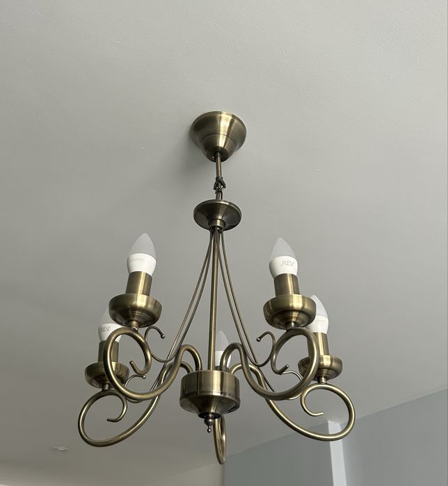 Люстра бронзовая 5 рожков