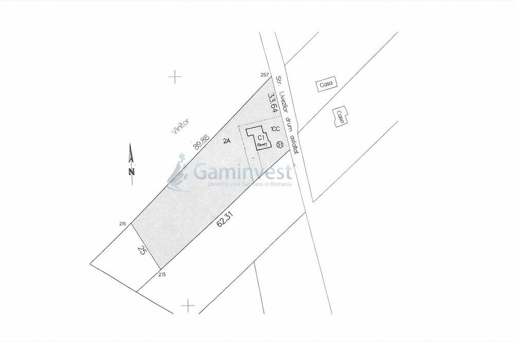 Teren de vanzare, intravilan 2.300 mp Zona Doja,Oradea Gaminvest V4477