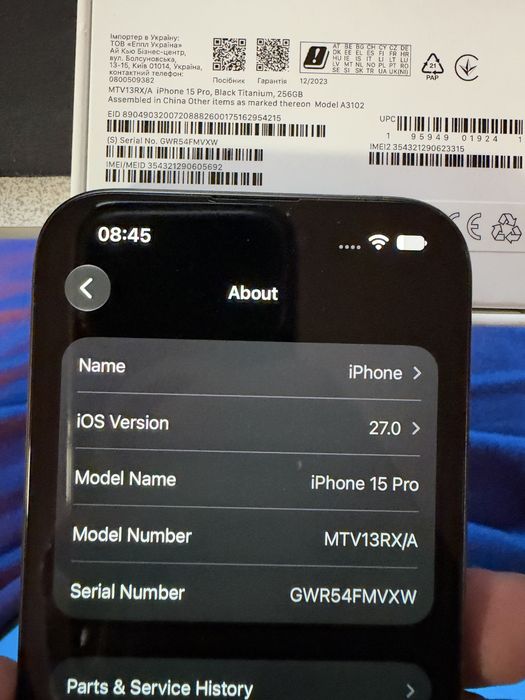 iPhone 18 Pro Black Titanium, 256GB