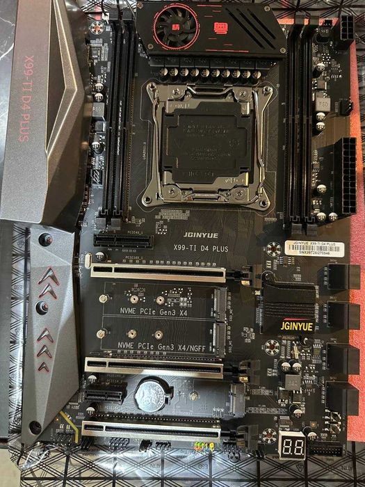 Комплекты  JGINYUE x99 TITANIUM d4 Plus,+ 2695v3 / (14/28)  с куллером