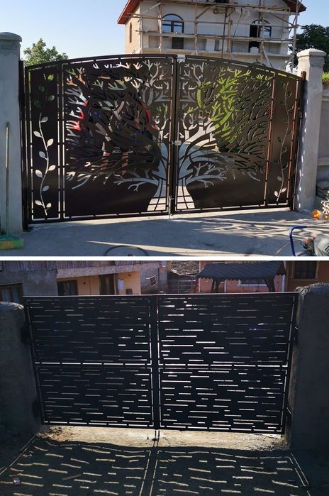 Garduri și porți din tablă decupata fer forjat Șipcă metalică
