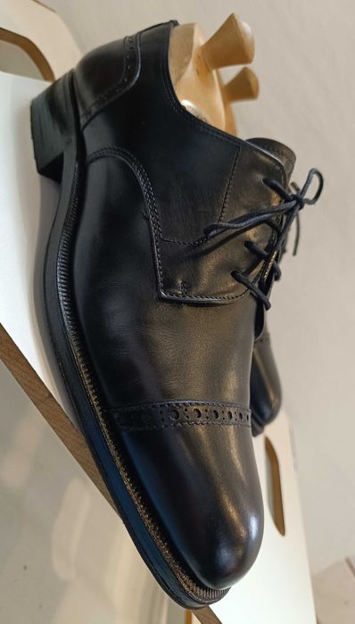 Pantofi 40 40.5 lucrati manual Lavoratione Artigianale piele naturala