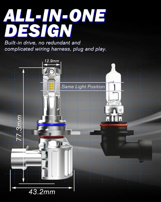 9012 Led крушки Cenmoll ,80W ,16000LM ,6000K