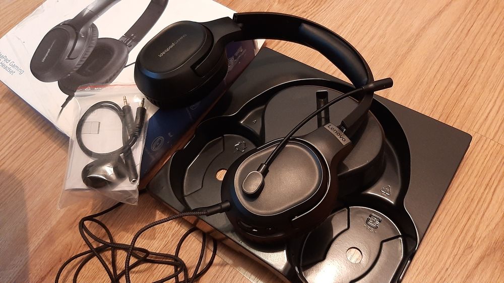 Casti gaming nou sigilate P9 max blutooth și lenovo H100 jocuri muzica