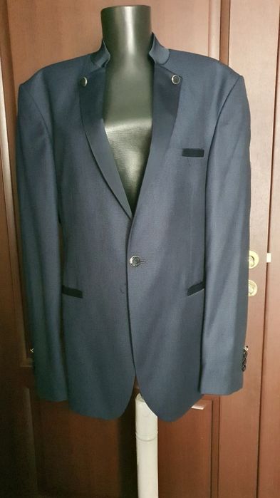 Sacou tuxedo bleumarin