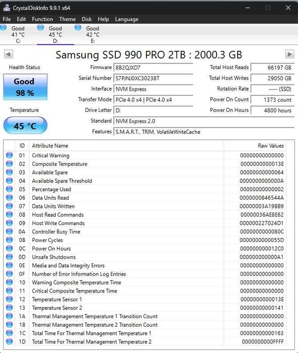 SSD M2 - Samsung 990 PRO 2 TB - Garantie ALTEX 4 ani