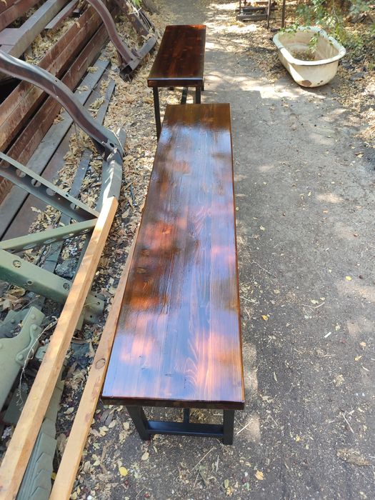 Скамейка со сплошной сидушкой 1,2 метра