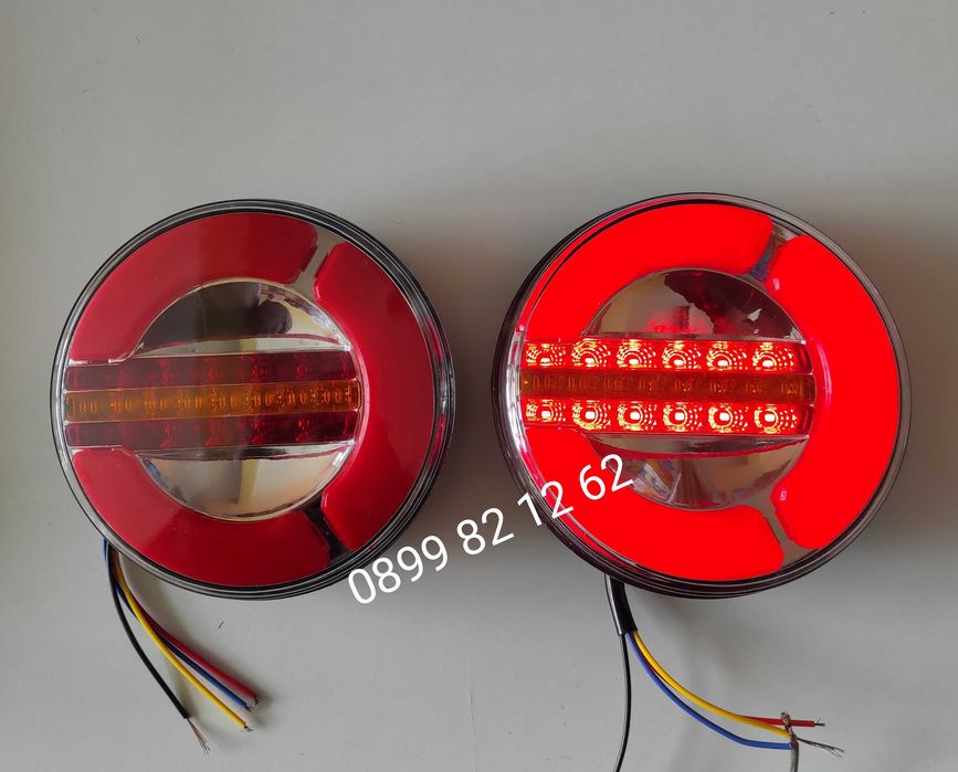 Кръгли лед стопове 12/24 V камион,бус,ремарке.Модел:222