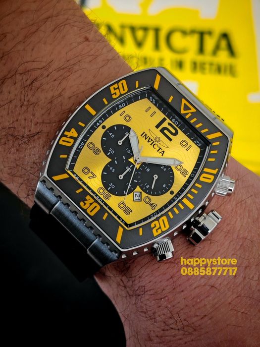INVICTA Gridlock Yellow 50 mm, Инвикта нов ръчен часовник