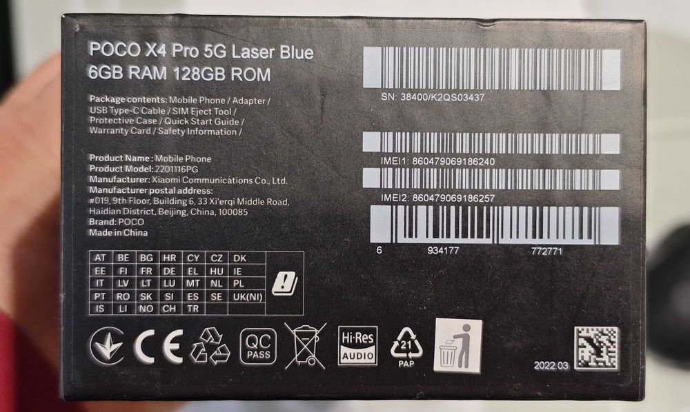 мобилен телефон Xiaomi POCO X4 Pro 5G син