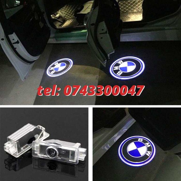 Set 2 Holograme Led Usi Portiera Logo Sigla Bmw E60 E90 F10 320 520 X