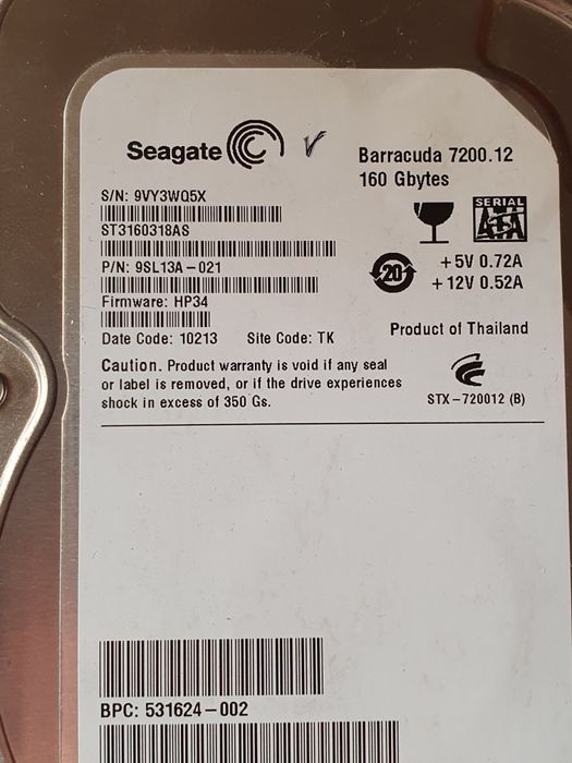 HDD SATA Seagate ,WD, Samsung
