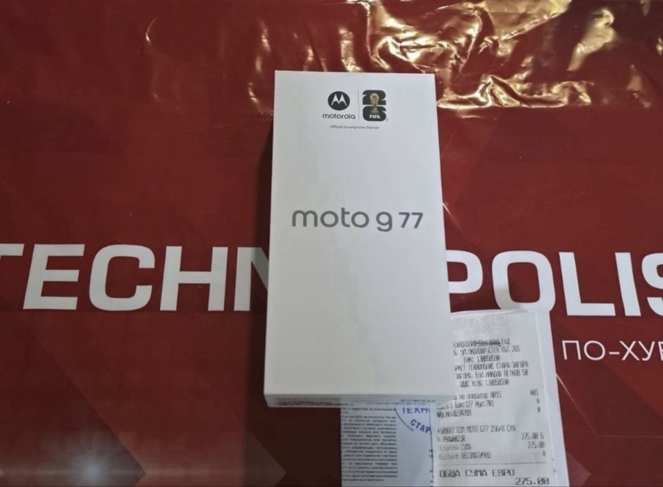 КАТО НОВ 256GB Motorola g77 5G Технополис Гаранция 2028 Green Зелен
