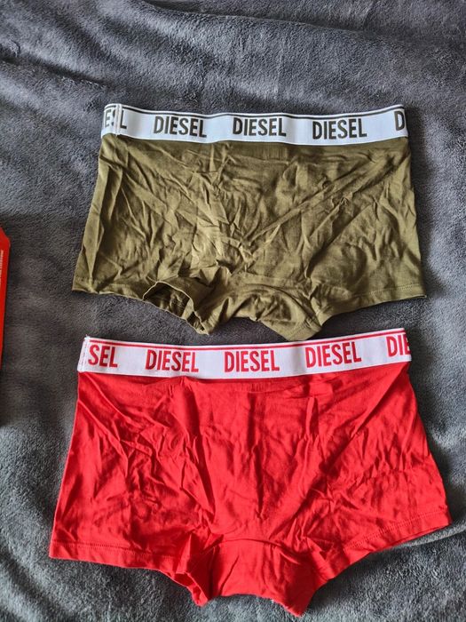 Diesel set 2 boxeri bikini roșu și kaki mărimea S noi originali