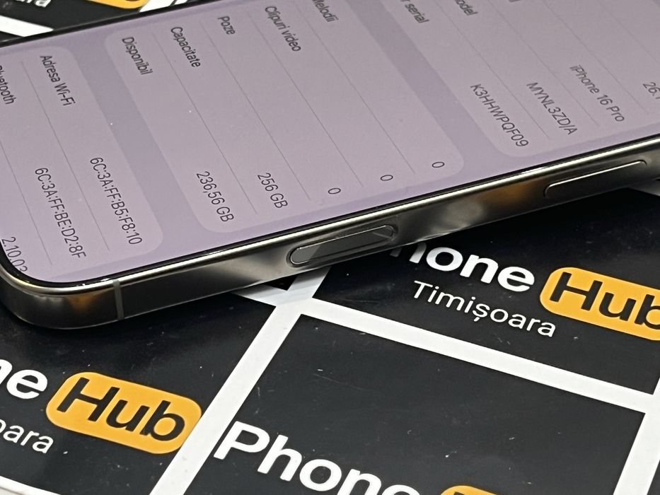 Iphone 16 Pro 256GB , folosit, stare excelenta , 3800 lei
