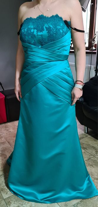 Rochie lunga ocazie , ML , saten de lux