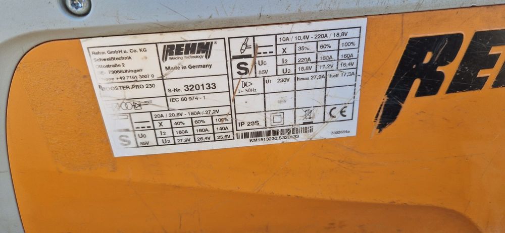 Invertor de sudura Rehm Booster Pro 230 Profesional