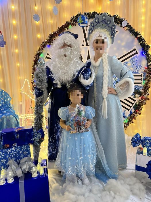 Детская платье эльза с шлейфом