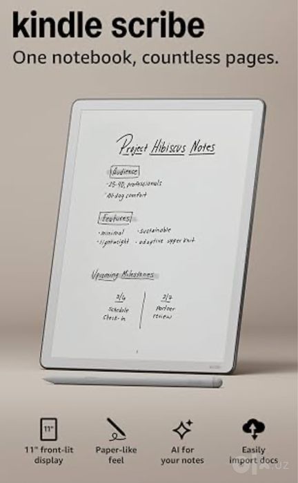 Электронний  блокнот с искуственным интелектом Amazon Scribe 2026