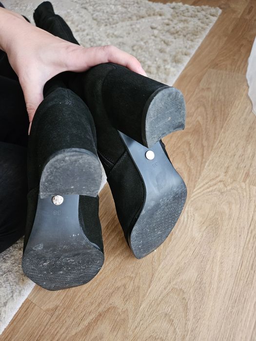 Cizme peste genunchi piele naturala