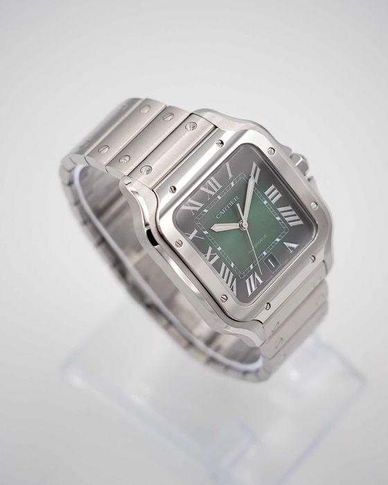 Cartier Santos - Large, Green dial - НОВ