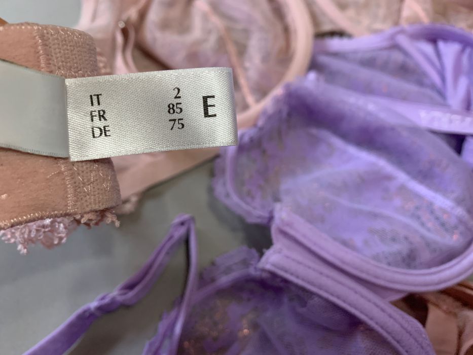 Sutien La Perla dantela 75 E roz mov negru