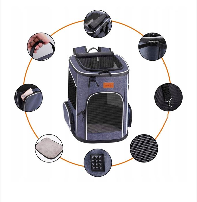 Раница за домашни любимци за мотор или велосипед.