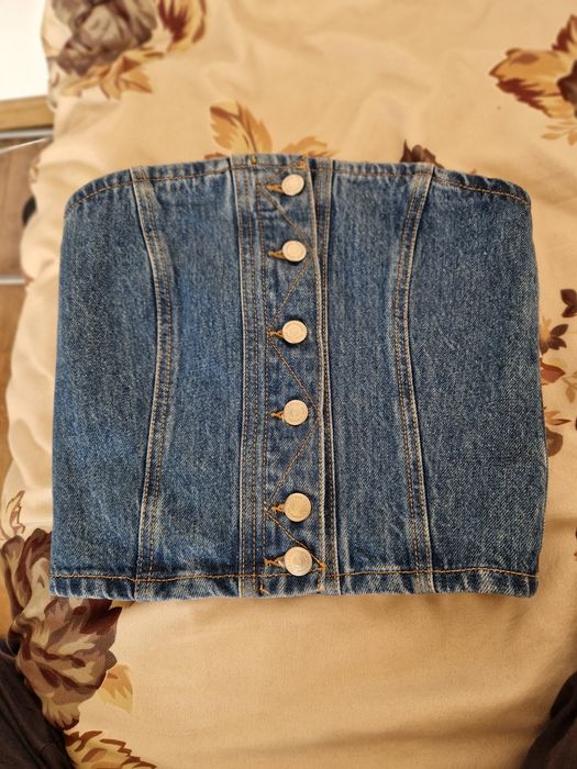 Top tip corset din denim