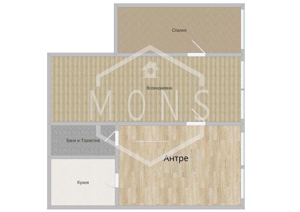 2-стаен в Велико Търново-Колю Фичето площ 60 цена 73000