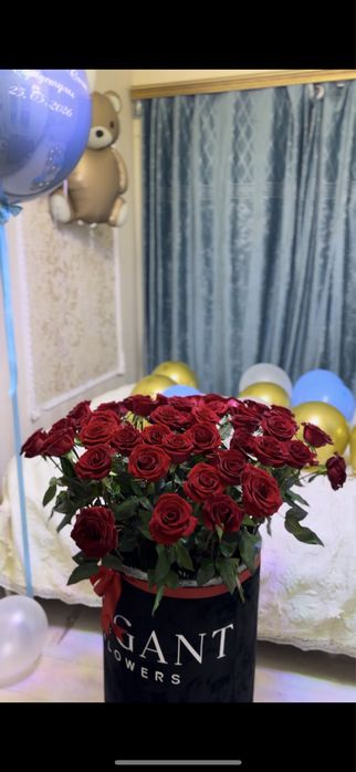 Цветы Гигант роза 51 шт