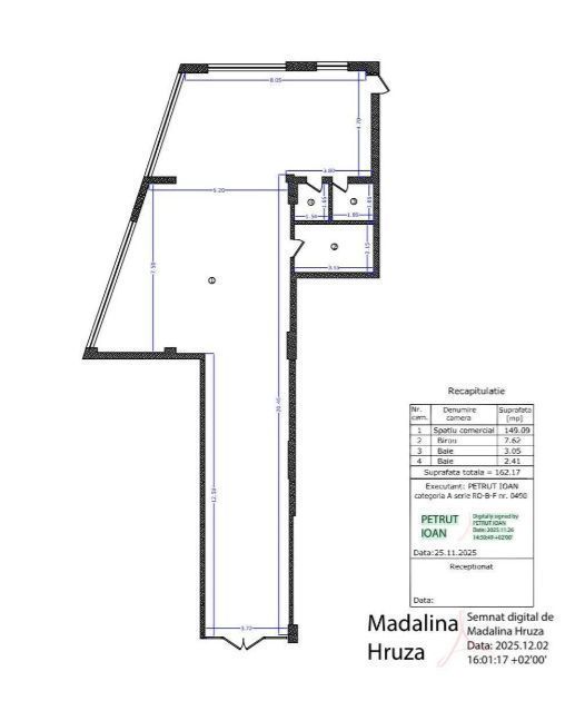 Zona 13 Septembrie-Petre Ispirescu sp 188 mp vitrina 10 ml prima inchi