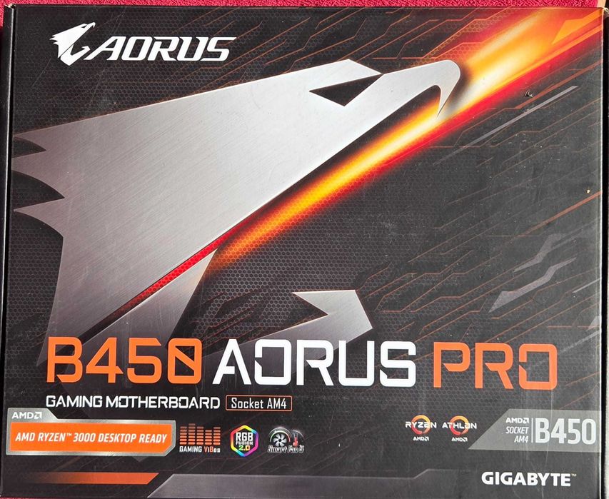 B450 Aorus Pro + AMD Ryzen 5 3600 + Rx 5500 XT+ Cooler AeroCool Cylon 4 + Sursa njoy woden 750