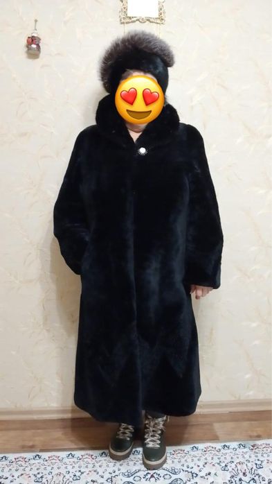 Шуба мутон с норкой + шапка норка с песцом. Идеальное состояние