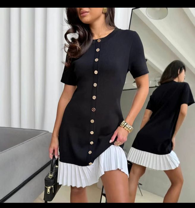 короткое черное платье