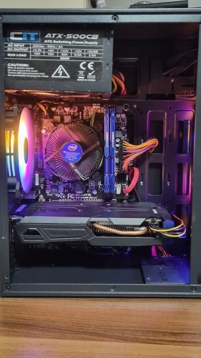 Unitate PC Gaming: i5 4590s/8GB RAM/GTX 1050 2GB/SSD 240GB/fRGB