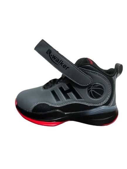 Ghete Sport Baieti/Bleu/Gri-Negru cu talpa rosie/Nr :33/34/36